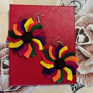 Colorful Floral Earrings
